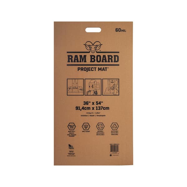 3 ft. W x 4.4 ft. L Brown Temporary Surface Protection Mat