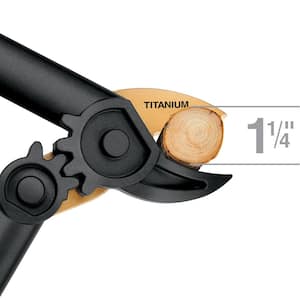1-1/4 in. Cut Capacity Titanium Coated Steel Blade, 15 in. PowerGear Anvil Lopper with DuraFrame Handle