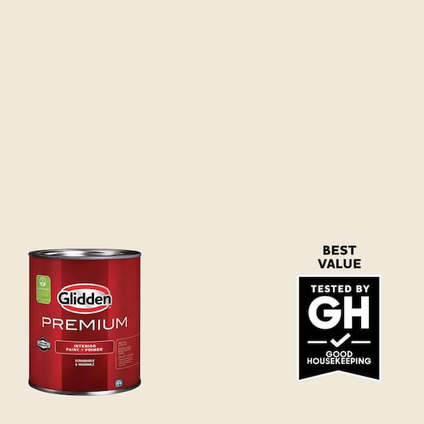 Glidden Premium 1 qt. PPG1104-1 White Rock Satin Interior Latex Paint