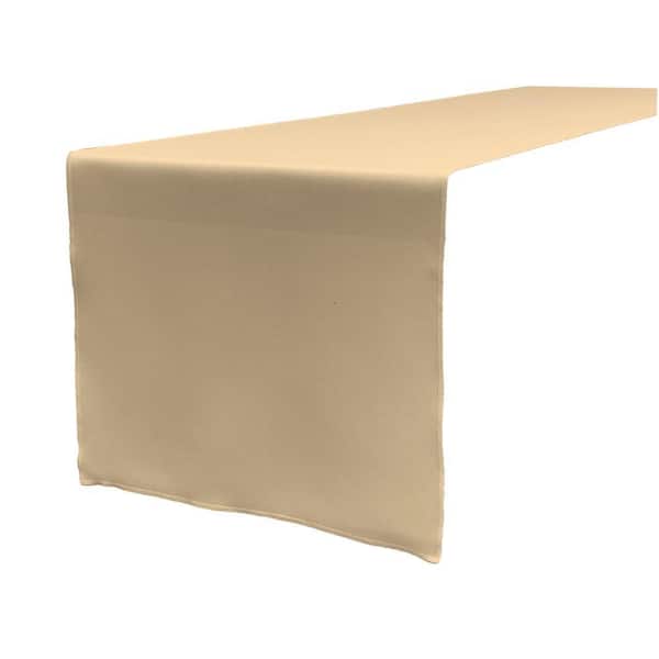 Polyester Khaki Poplin Table Runner 14 in. x 108 in.