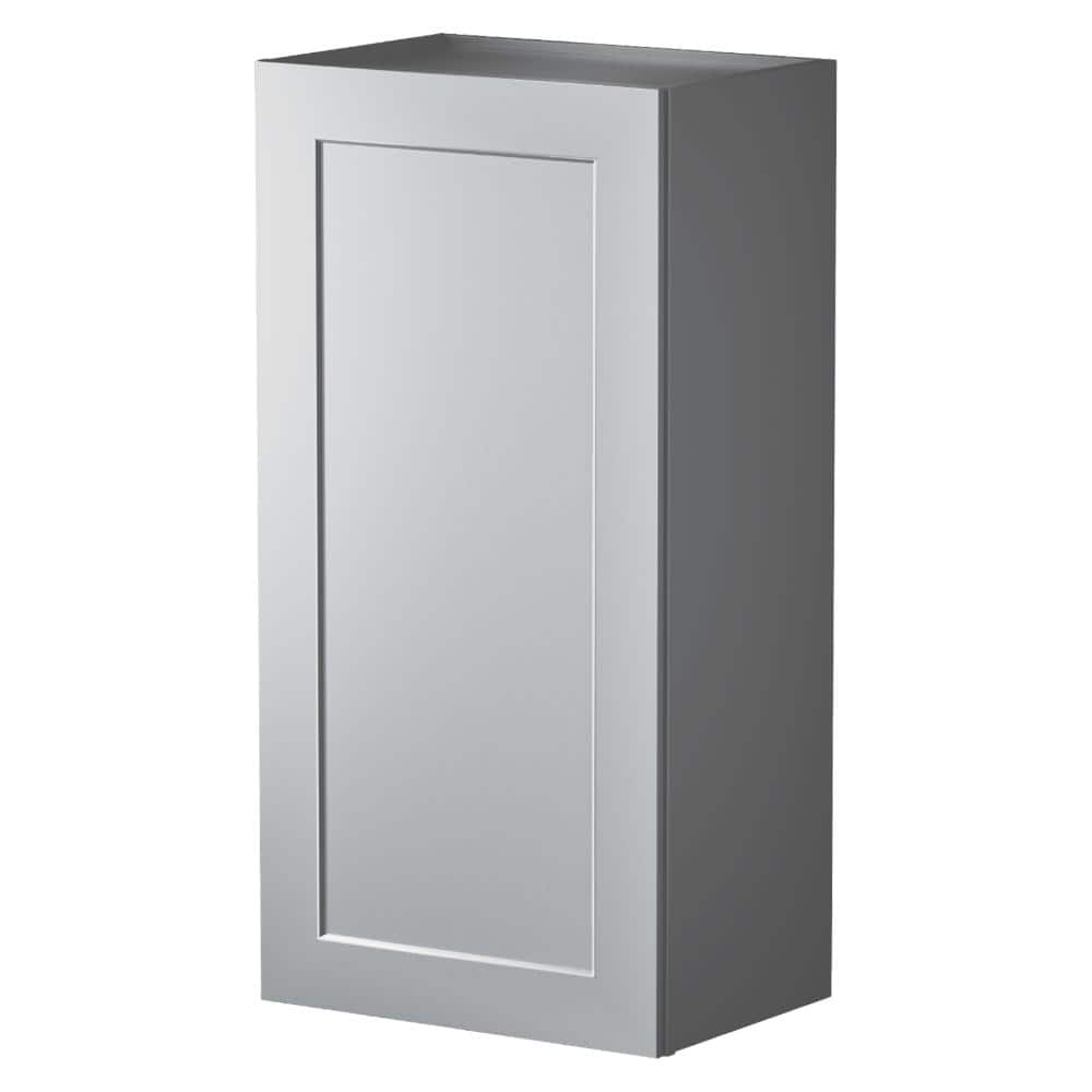 18 in. W x 12 in. D x 36 in. H Plywood Ready to Assemble Single Door Wall Kitchen Cabinet with Soft Close in Gray price history on PriceWatchPro