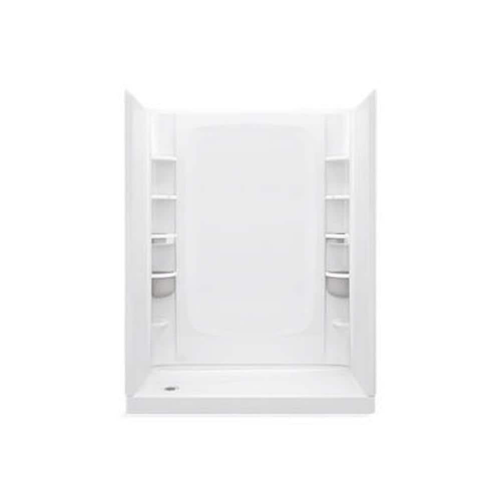 STORE+ 60 in. L x 30 in. W x 30 in. H 4-Piece Alcove Shower Kit with Direct-to-stud Shower Wall and Shower Pan in White price history on PriceWatchPro