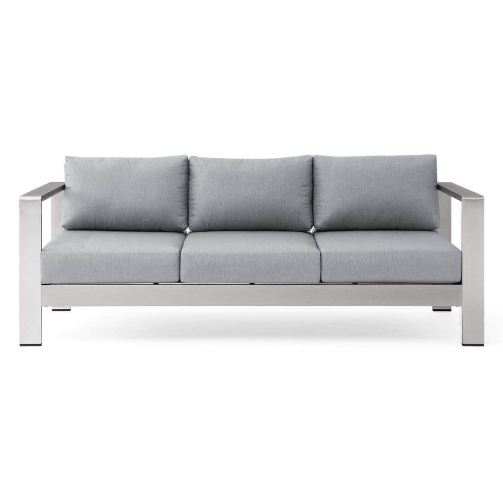Shore Silver Gray Outdoor Patio Aluminum Sofa price history on PriceWatchPro