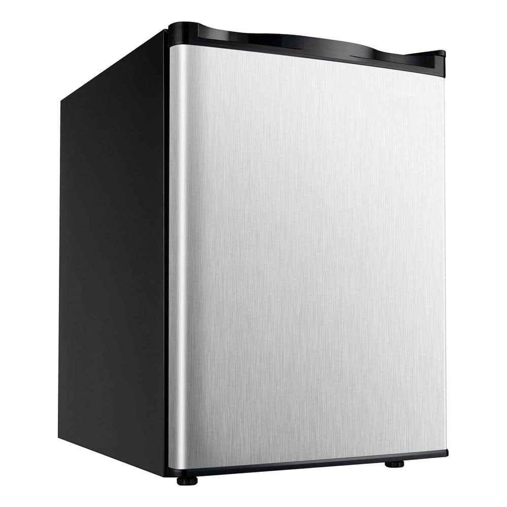2.1 cu. Ft. Upright Freezer with Reversible Stainless Steel Door, Removable Shelves for Home/Dorms/Office in Silver