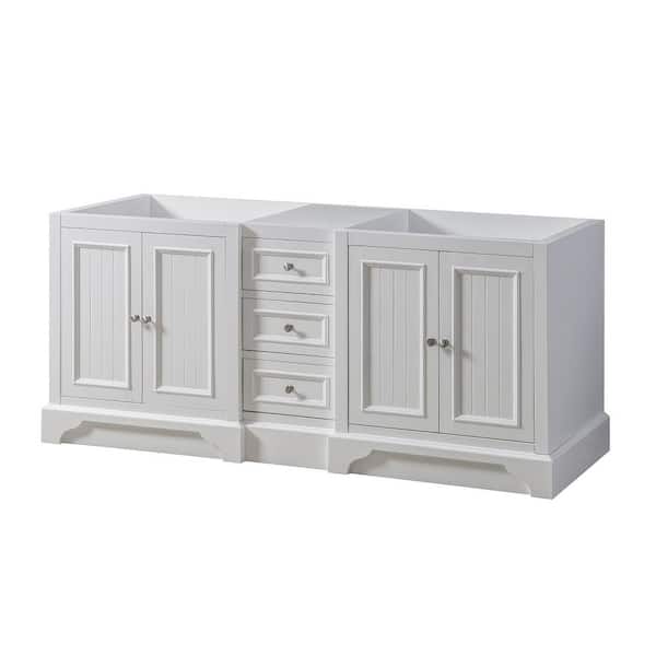 Direct vanity sink Kingswood 71 in. W x 25 in. D x 32 in. H Bath Vanity Cabinet without Top in White
