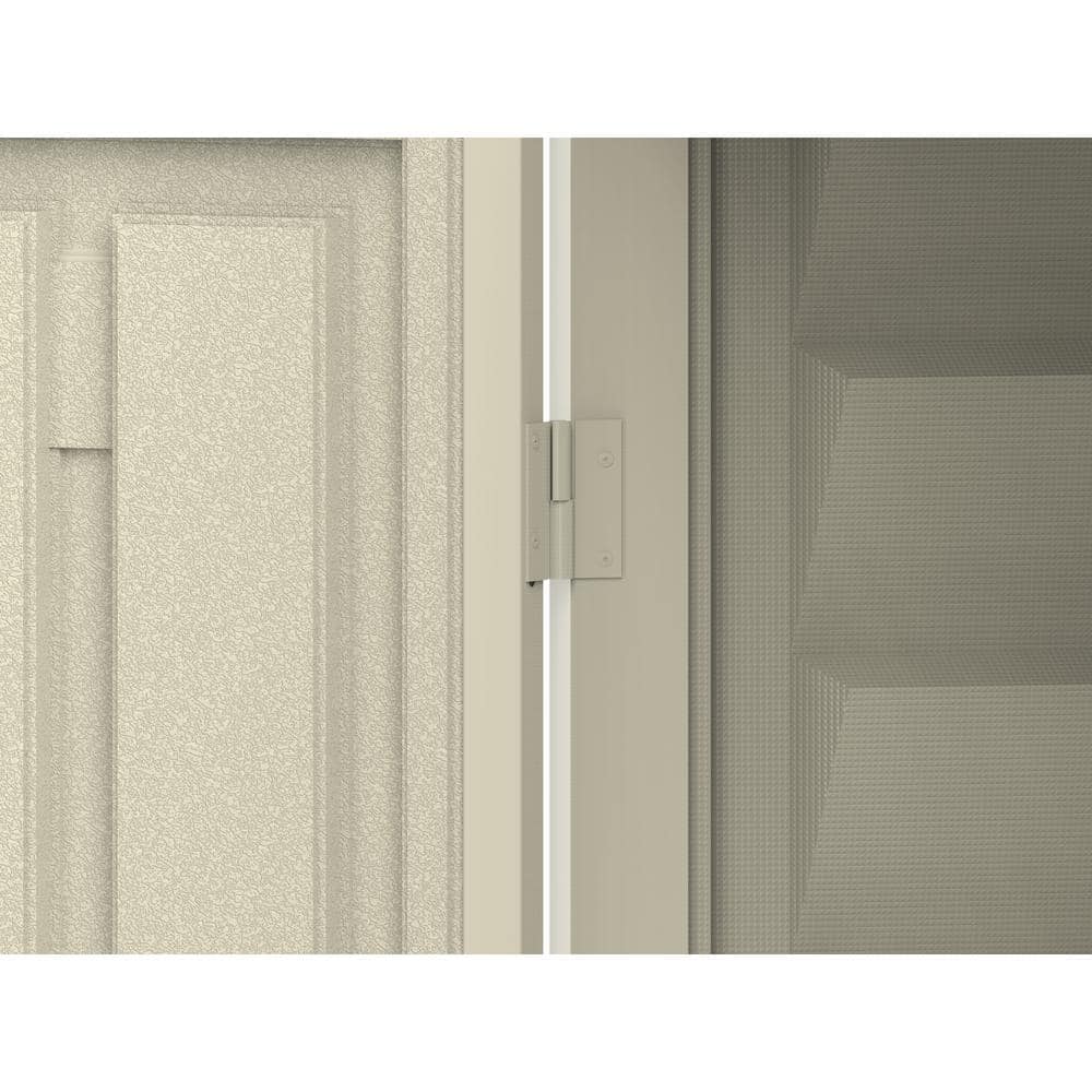 Duramax 4x10 Beige Vinyl Resin Outdoor Storage Shed with Foundation Kit