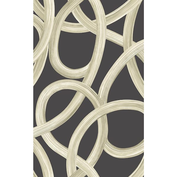 OhPopsi Calix Black Twisted Geo Wallpaper Sample