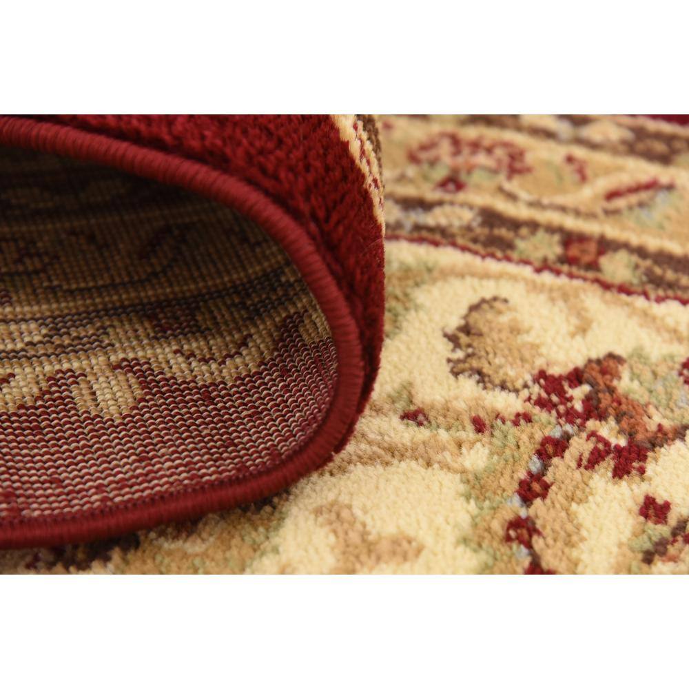 Elegant Red Square Synthetic Floral 8' Indoor Area Rug