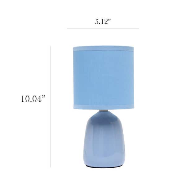 Simple Designs 10.04 in. Sky Blue Tall Traditional Ceramic Thimble