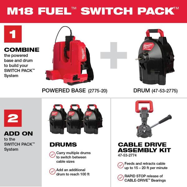 Milwaukee M18 Fuel Cordless Drain Snake 18V - Tool Only from Reece