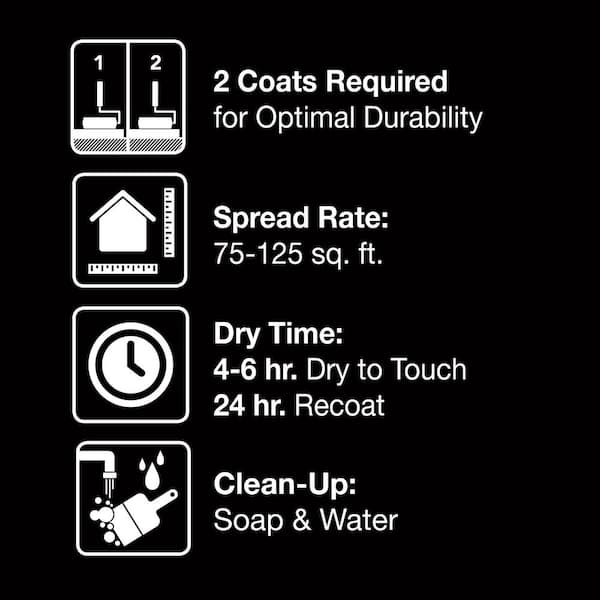 BEHR PREMIUM - 1 gal. #MS-39 Crystal White Elastomeric Masonry, Stucco and Brick Exterior Paint