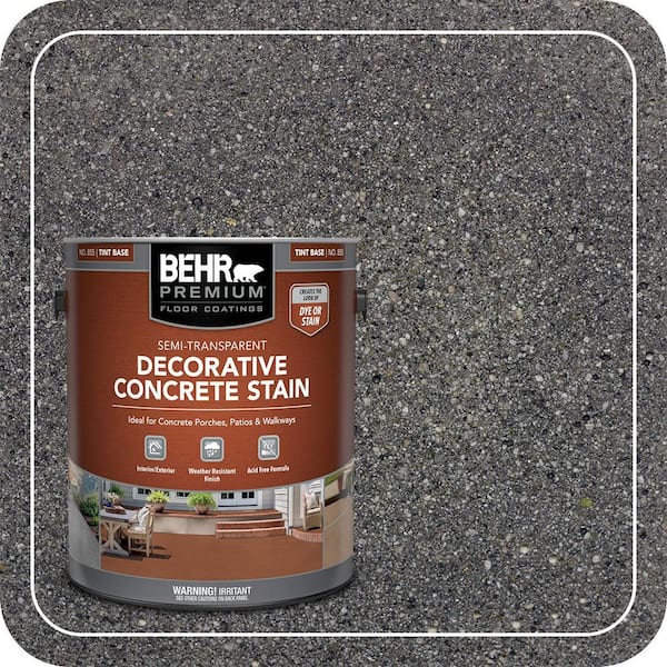 1 gal. #DCS-828 Arctic Black Semi-Transparent Flat Interior/Exterior Decorative Concrete Stain