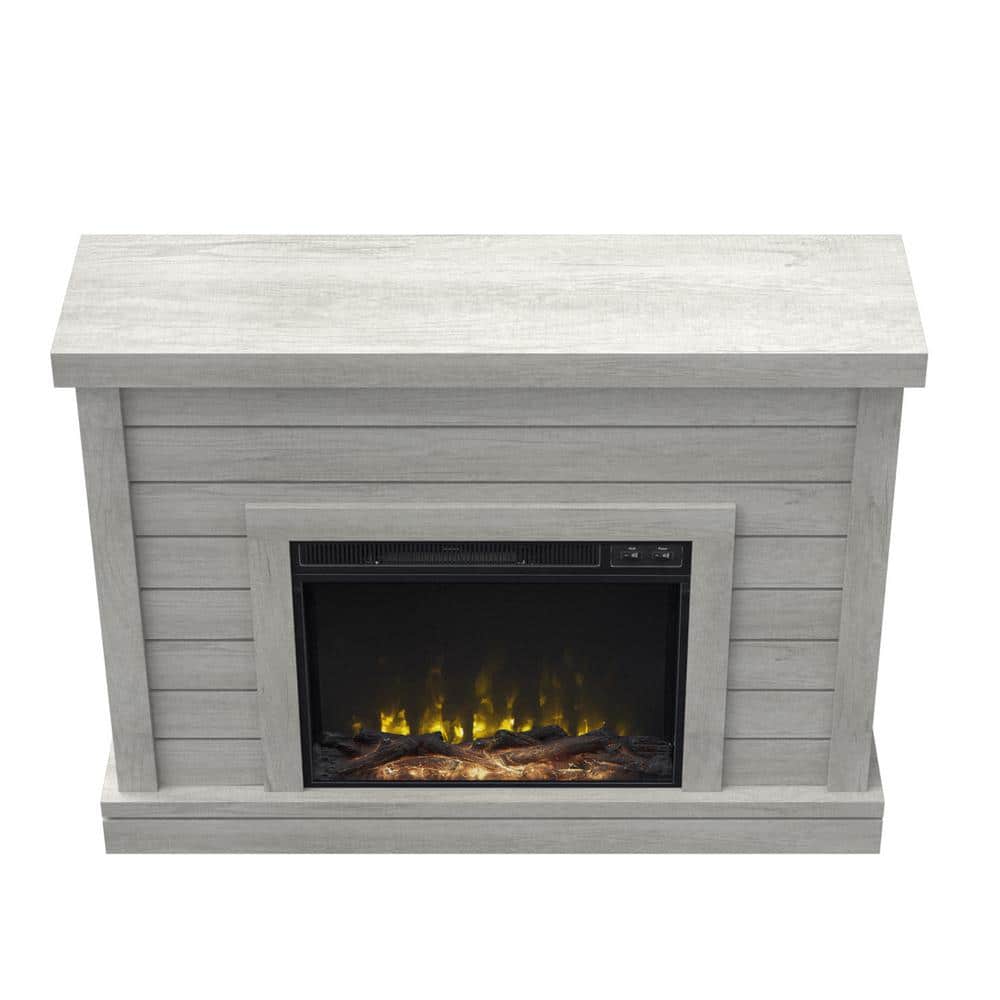 Sargent Oak Shiplap Wall Mantel Electric Fireplace
