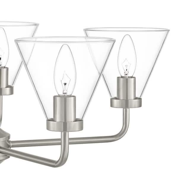 Hampton Bay Myles 5-Light Reversible Chandelier Brushed Hampton Bay Myles 5-Light Reversible Chandelier Brushed