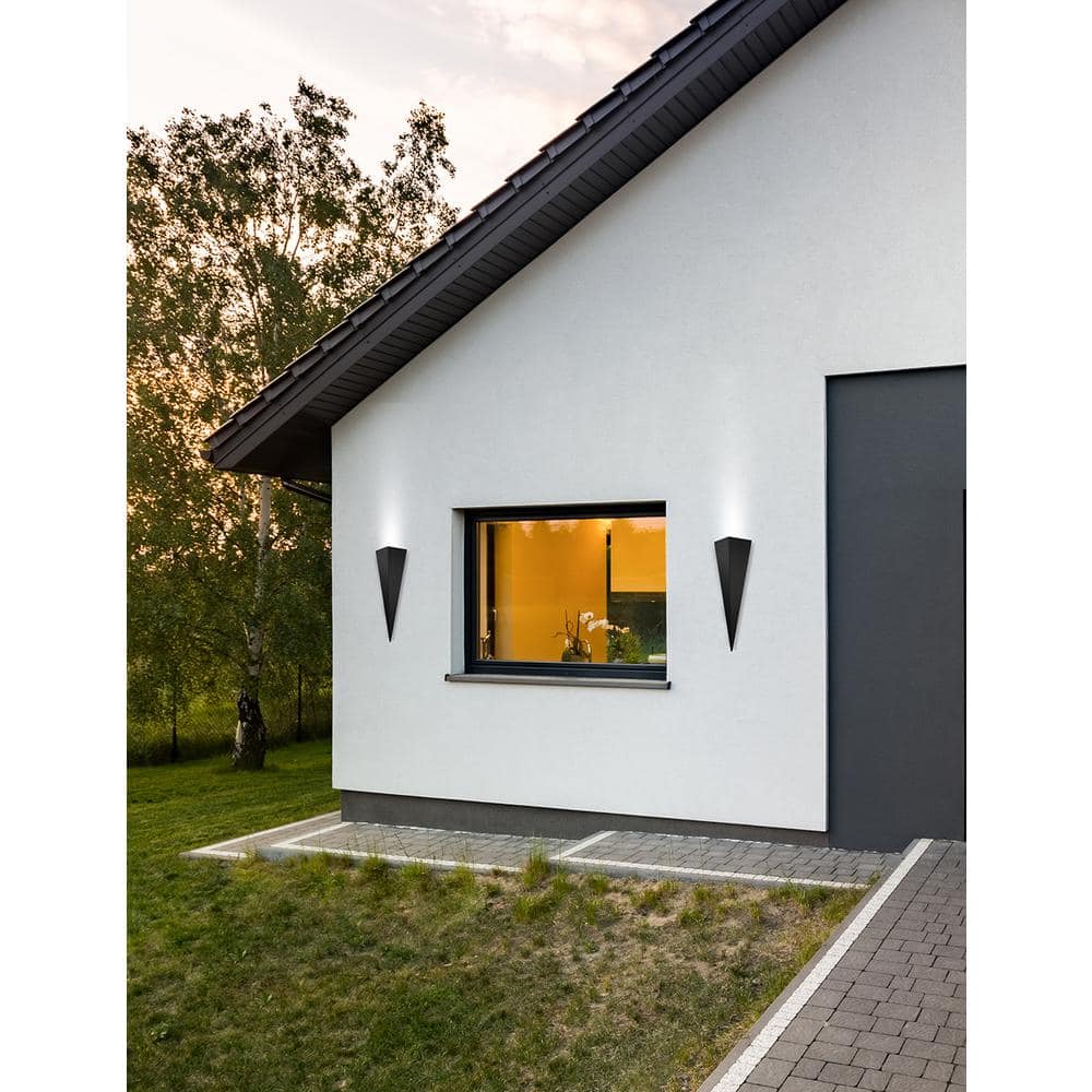 Trigo Matte Black Dimmable Direct Wired Wall Sconce