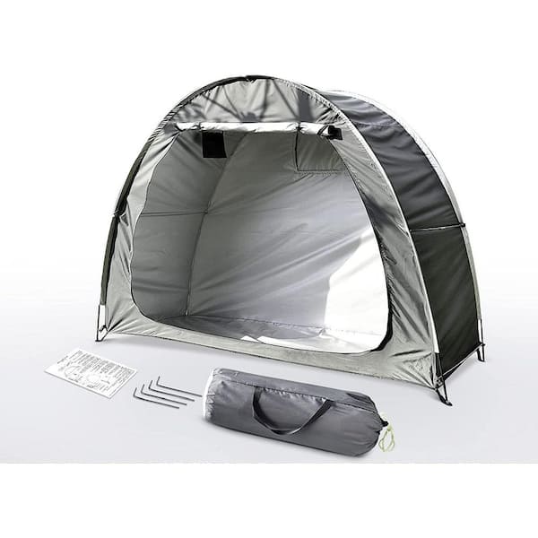 Portable Foldable Outdoor Bike Storage Tent 6.5 ft. x 2.7 ft. for 2-3 Bikes Water-Resistant