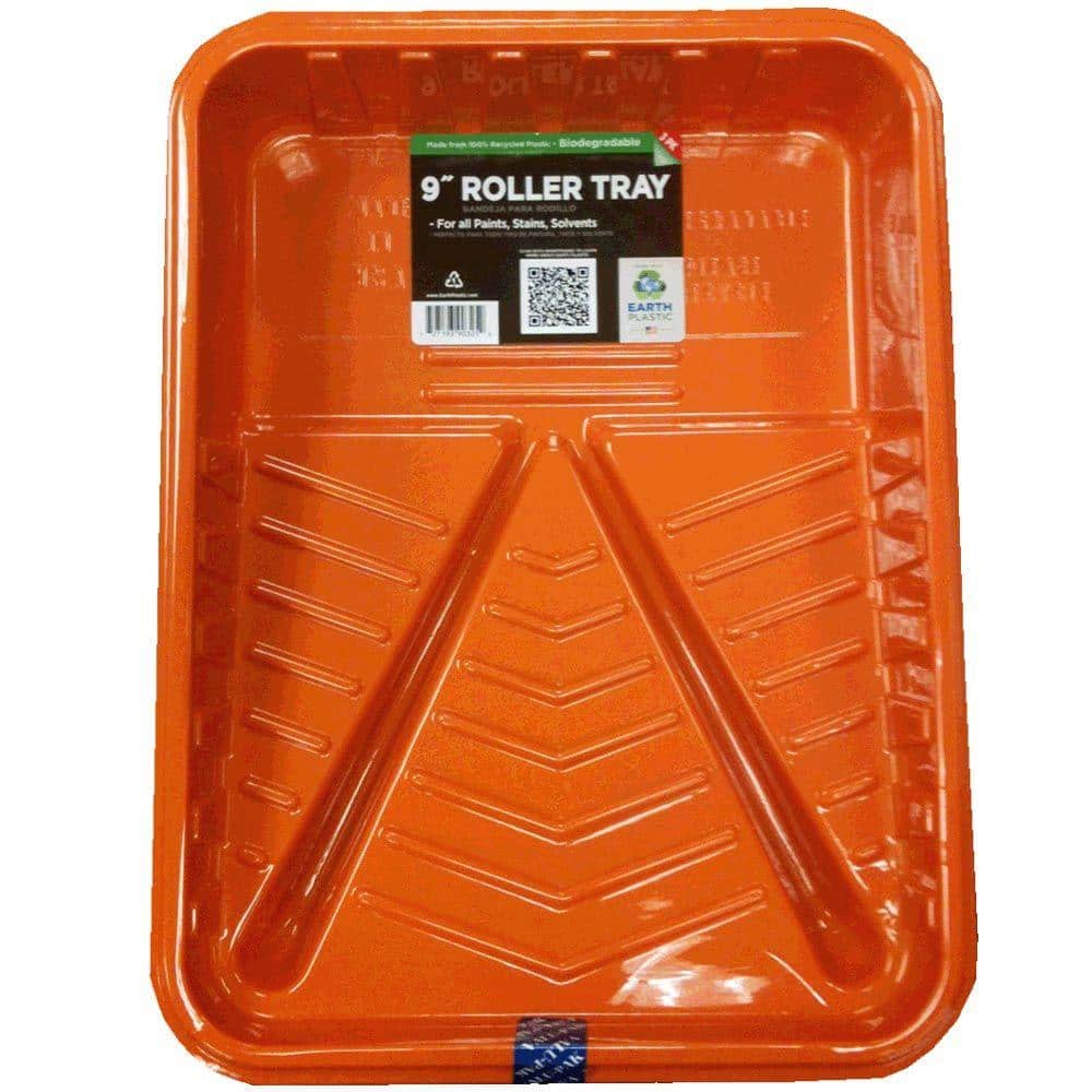 Touri 9-Inch Hard Shell Paint Roller Tray(Set of 2) with 10 Pack