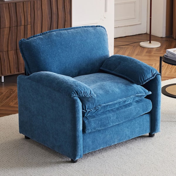 Bronx Blue Modern Oversized Upholstered Chenille Armchair