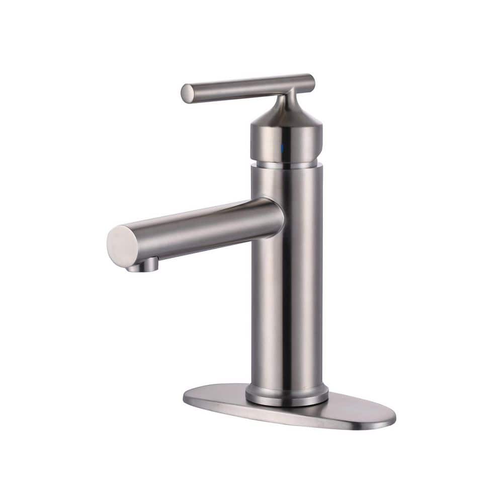 Single Handle Single Hole Bathroom Faucet with Deckplate Included in Brushed Nickel price history on PriceWatchPro