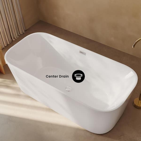 Swiss Madison Concorde 67 in. Acrylic Flat Bottom Non-Whirlpool