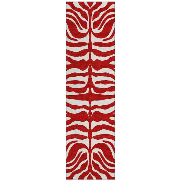 Chantille Machine Washable Indoor/Outdoor Abstract ACN1042 Red 2 ft. 3 in. x 7 ft. 6 in. Area Rug