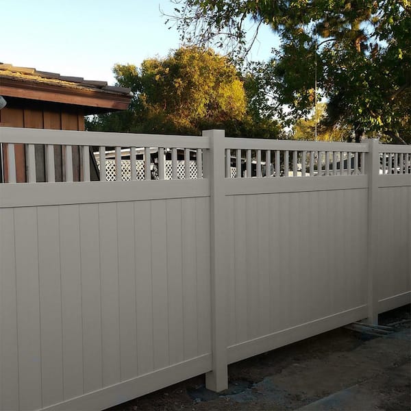 Weatherables Mason 7 ft. H x 6 ft. W Tan Vinyl Privacy Fence Panel Kit