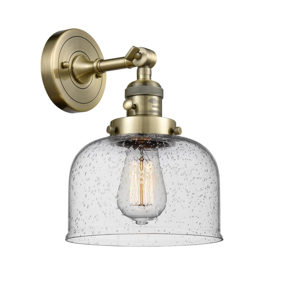 Bell 1-Light Seedy, Antique Brass Wall Sconce with Clear Glass Shade price history on PriceWatchPro