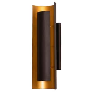 Reveal 4 in. Black LED Wall Sconce
