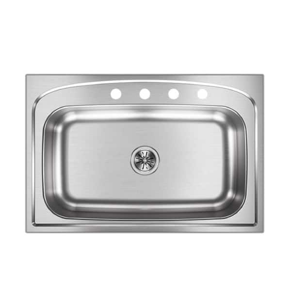 Elkay Pergola 33in. Drop-in 1 Bowl 20 Gauge  Stainless Steel Sink Only and No Accessories