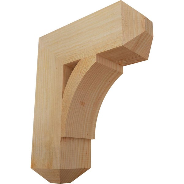 Ekena Millwork 6 in. x 22 in. x 18 in. Douglas Fir Thorton Craftsman Rough Sawn Bracket
