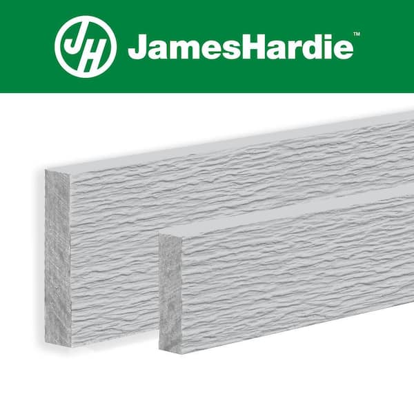 James Hardie Hardie Trim HZ 1 in. x 3.5 in. x 12 ft. Primed Rustic Grain Fiber Cement Trim Board