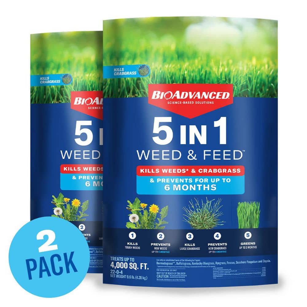 9.6 lbs. Granules 5-In-1 Weed and Feed for Northern Lawns (2-Pack) price history on PriceWatchPro