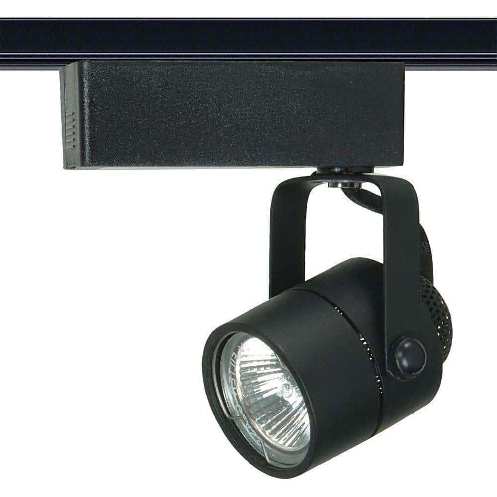 SATCO 1-Light MR16 12-Volt Black Track Lighting Head Round