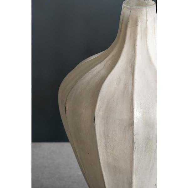 A & B Home Wide Golden Pearl Glass Vase