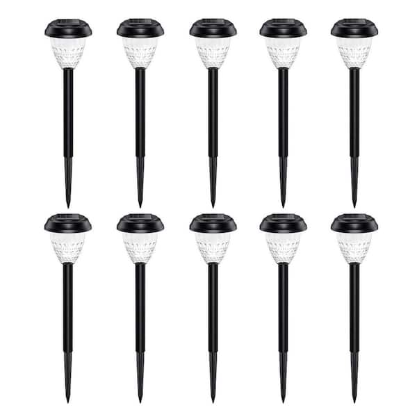 10 Pack Solar Lights Outdoor Waterproof (Cool White)