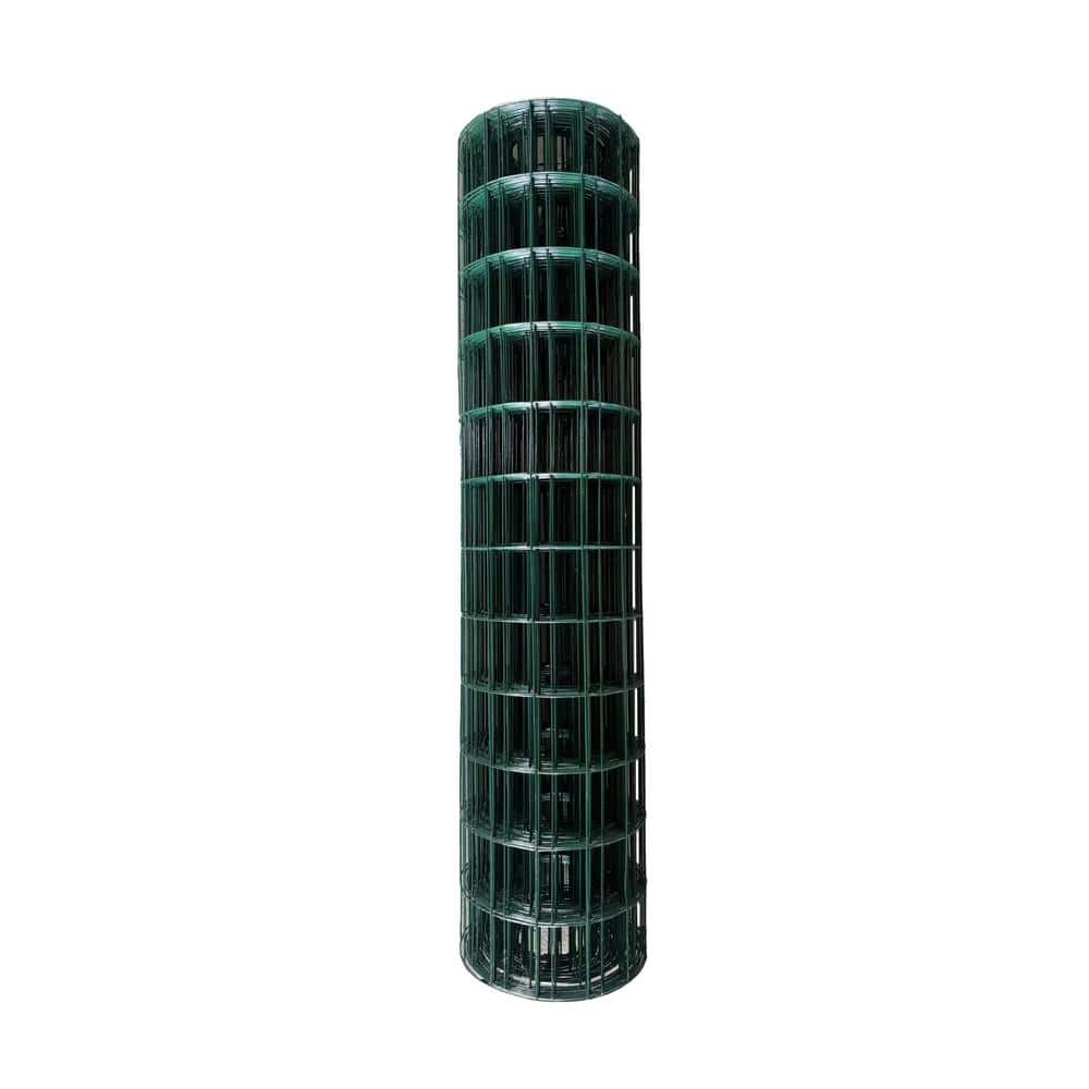 Green Vinyl PVC Coated Welded Wire Fence Mesh 3' x 50'