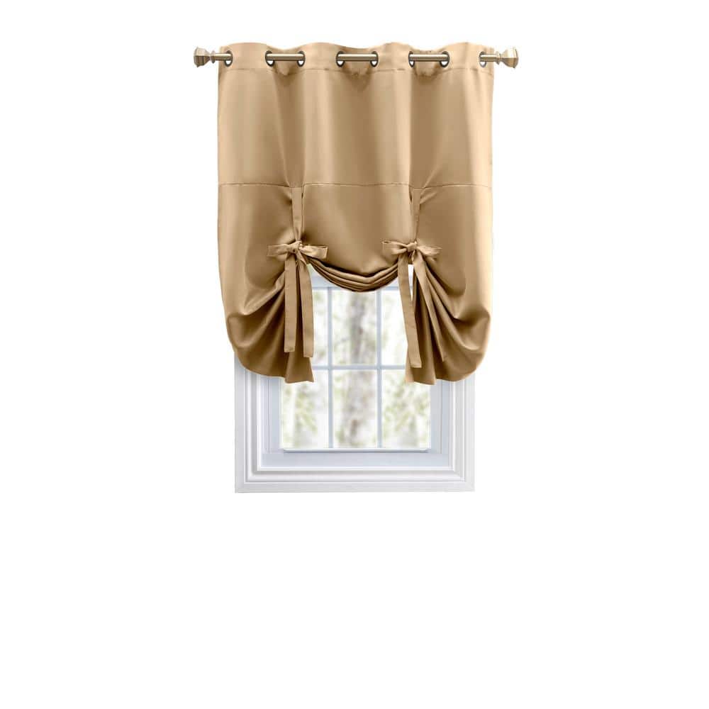 Ultimate Blackout Sand Solid 55 in. W x 63 in. L Grommet Blackout Curtain Tie Up Panel price history on PriceWatchPro