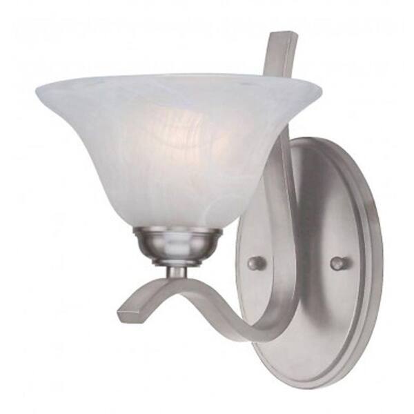 Bel Air Lighting Stewart 1-Light Brushed Nickel CFL Sconce