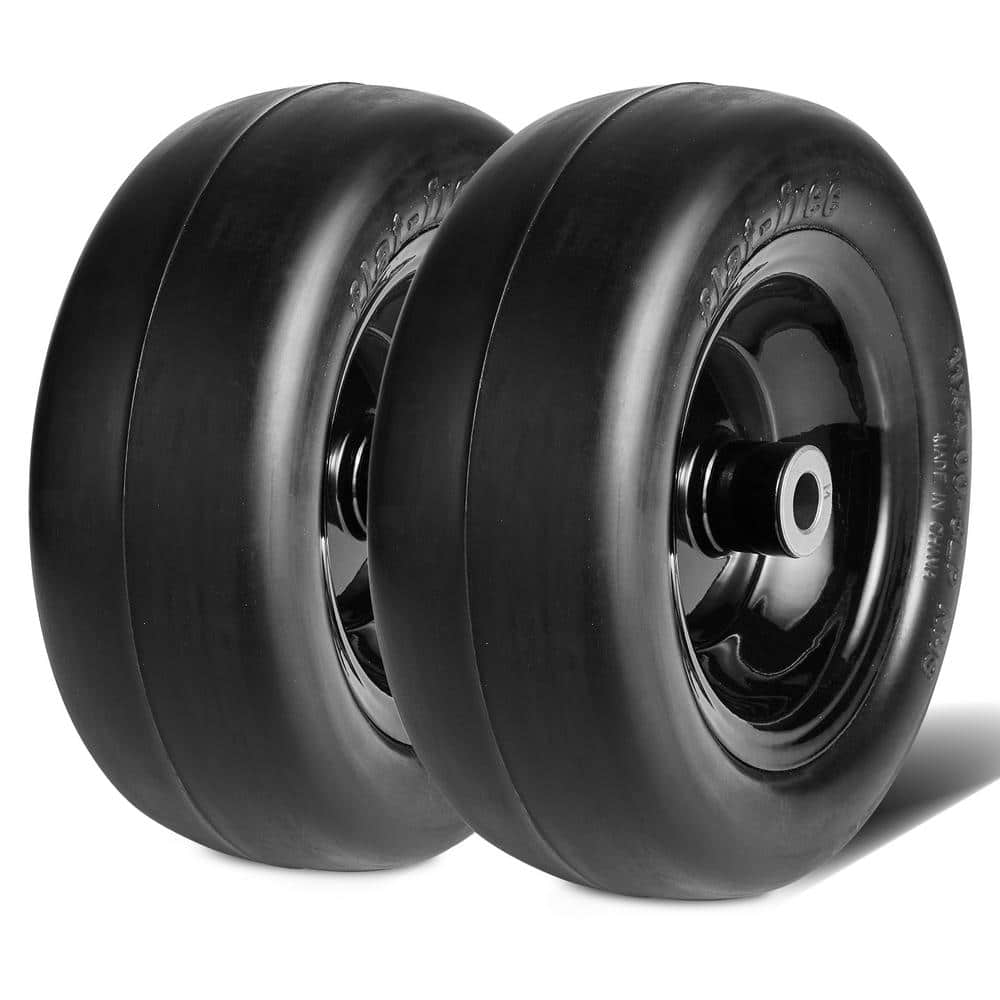 Lawn Mower Tires with Rim 11 in. x 4 in. - 7 in. Tubeless Tractor Tires 2-Pack Tire and Wheel Assemby Flat-free PU Tire price history on PriceWatchPro