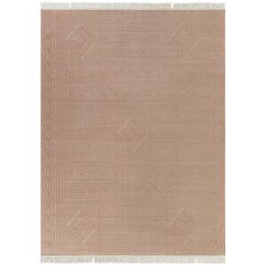 Serena Pink 5 ft. x 7 ft. Geometric Area Rug