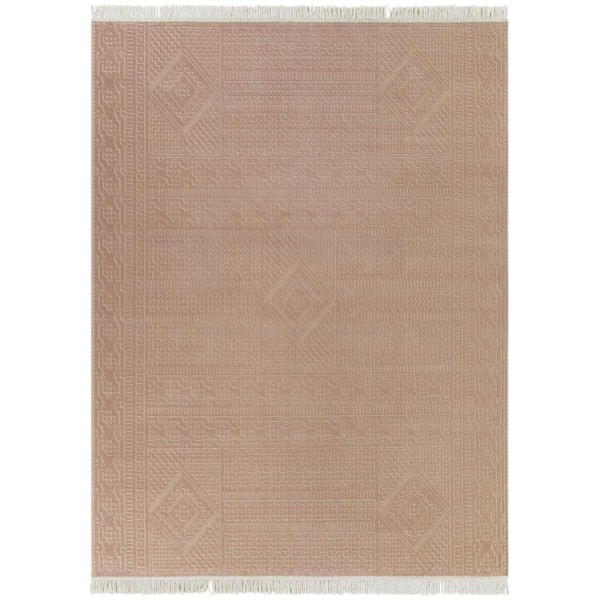 BALTA Serena Pink 8 ft. x 10 ft. Geometric Area Rug