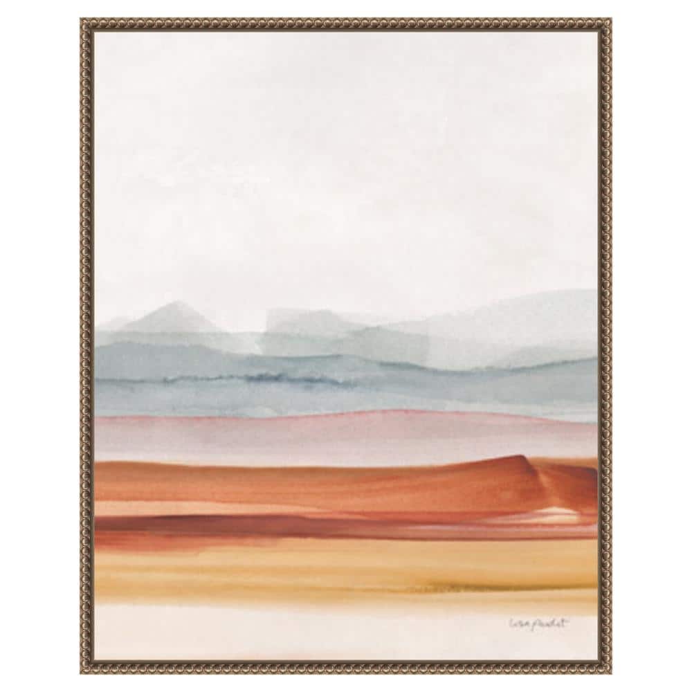 Sierra Hills Abstract Landscape Canvas Print with Bronze Frame