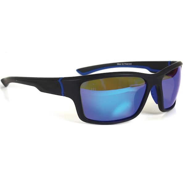 Shadedeye Sport Black with Blue Accent Polarized Sunglasses