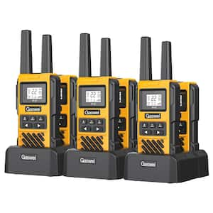 Heavy-Duty 6 Mile Range Rechargeable Waterproof Digital 2-Way Radio with Charger 6-Pack