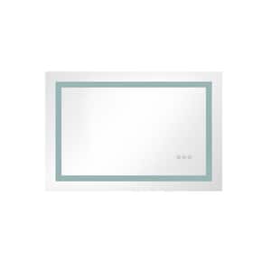 36 in. x 28 in. Bathroom LED Mirror Is Multi-Functional Each Function Is Controlled by A Smart Touch Button