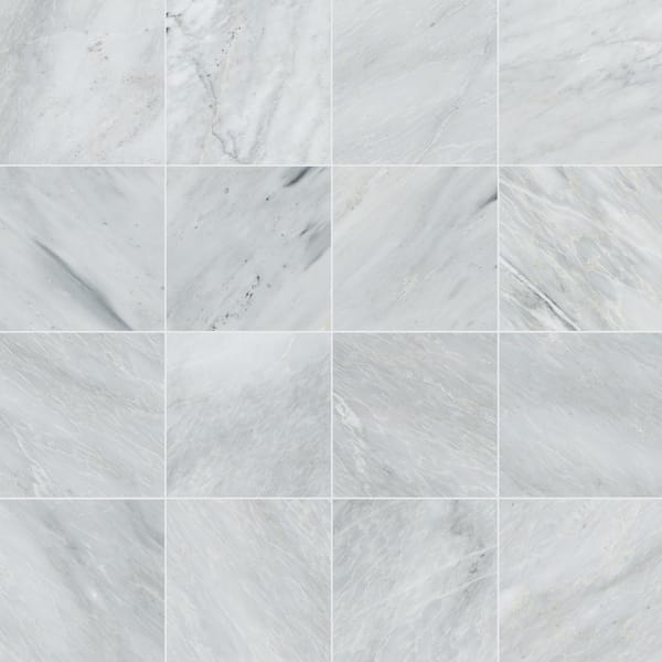 Greecian White 12 in. x 12 in. Honed Marble Floor and Wall Tile (5 sq. ft./case)