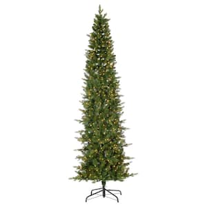 9 ft. Artificial Natural Cut Narrow Saginaw Spruce Christmas Tree