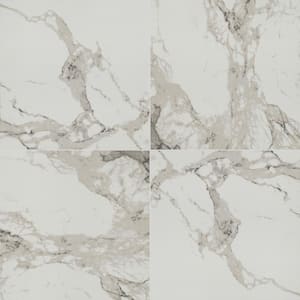 Crystal Bianco White 32 in. x 32 in. Polished Porcelain Floor and Wall Tile (127.98 sq. ft./Pallet)