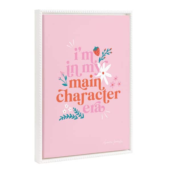 Kate and Laurel Sylvie Main Character Framed Canvas by Leonora Jennifer Benza Set of 1 Typography Art Print 18.00 in. x 24.00 in