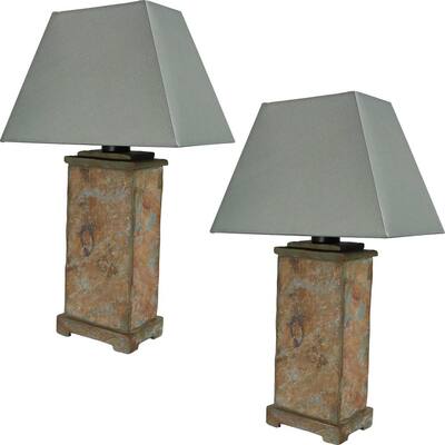 Slate Table Lamps The Home Depot Slate Table Lamps The Home, Slate Table Lamp